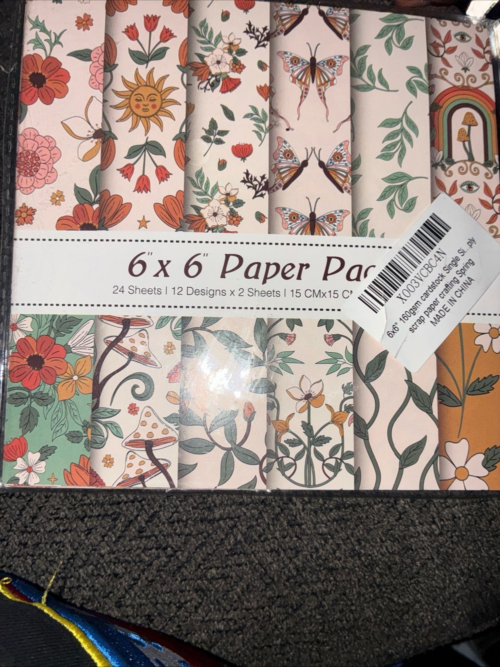 6" x 6" Floral & Boho Pattern Paper Pack - Multi-Color